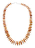 Navajo Genuine Sterling Silver Oyster Shell Bead Necklace AX129925